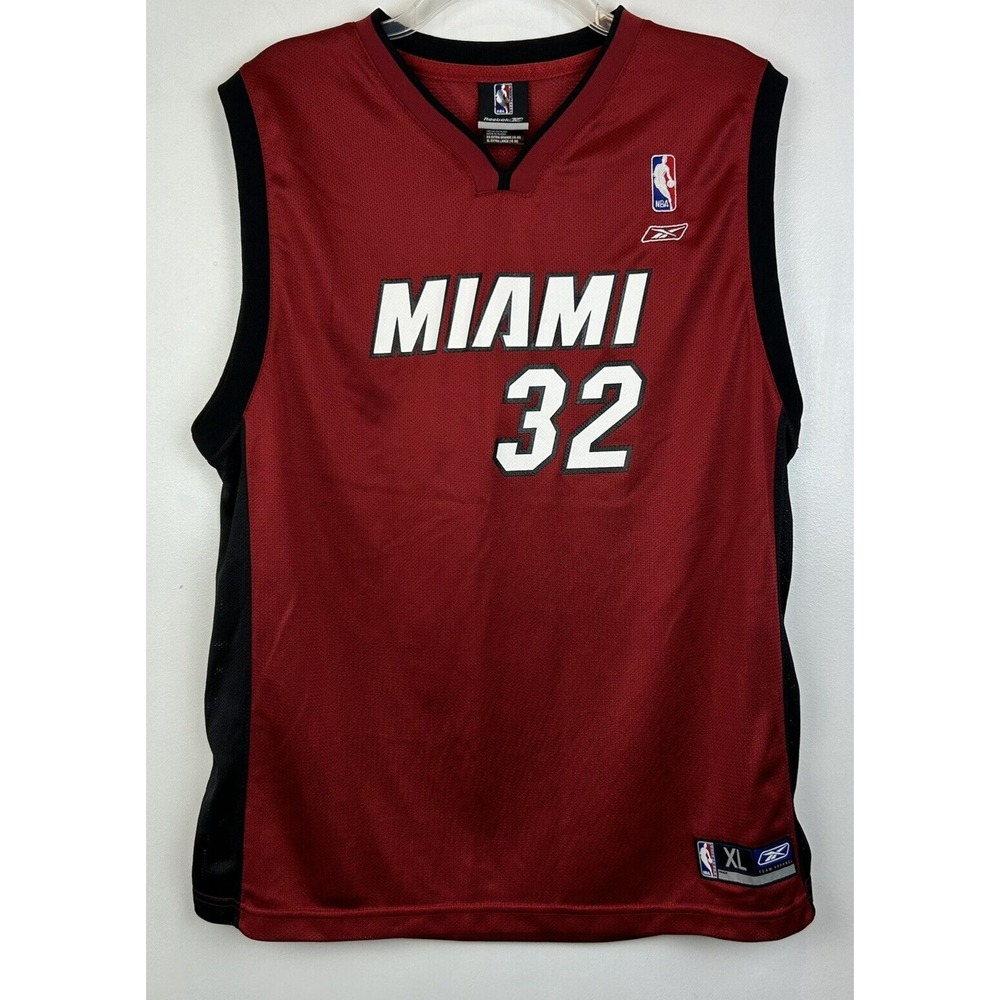 Miami Heat Youth Jersey XL Reebok Shaquille O'Neal #32 Vtg 18-20 Red Black Read
